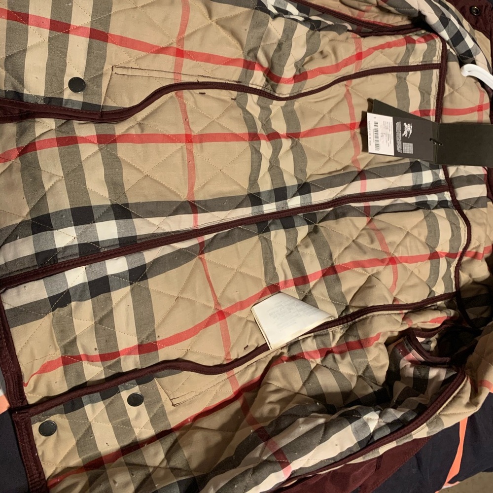 Burberry Quilted Jacket Signature Check Plaid